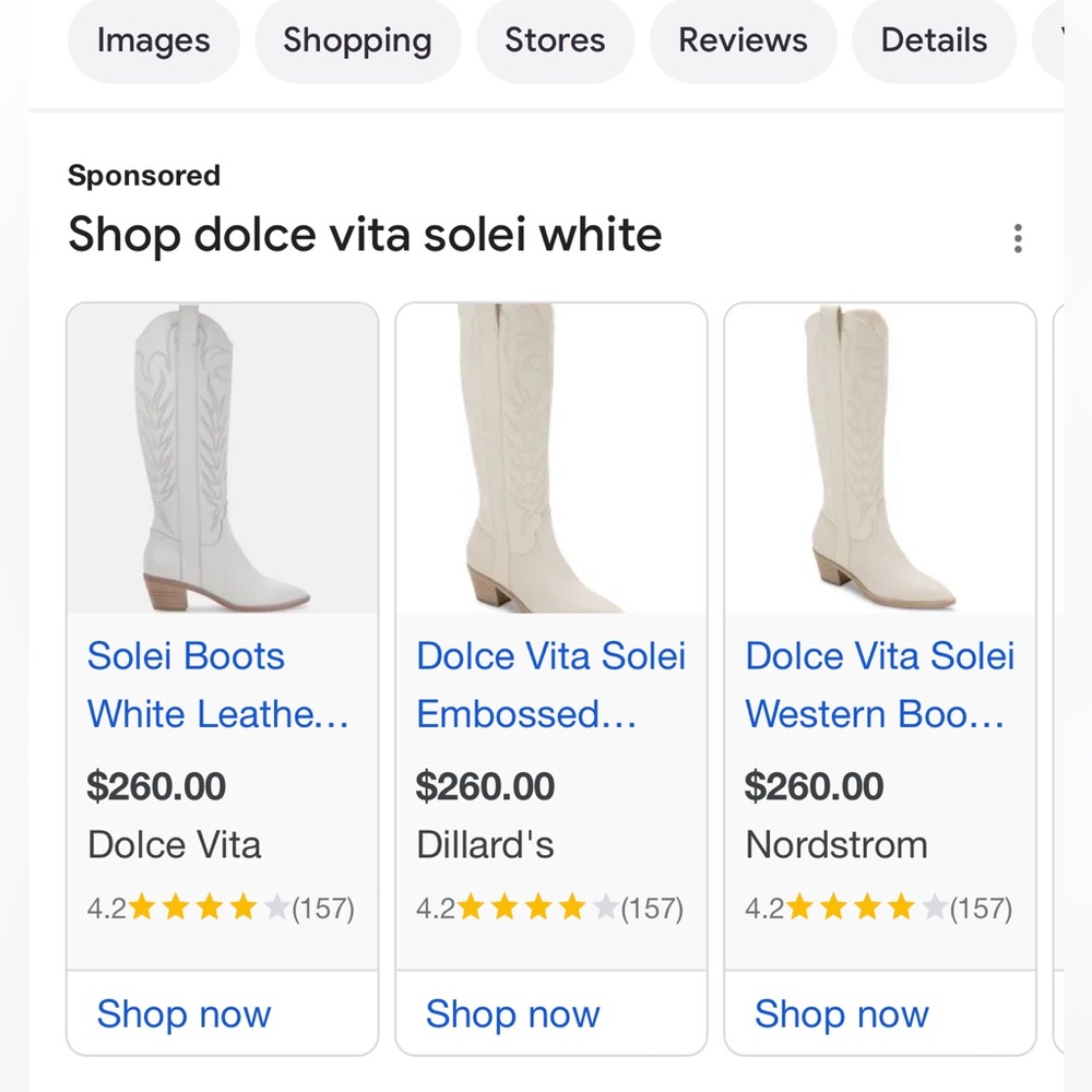 Dolce Vita White Solei boots NEW with box never worn - Picture 3 of 9